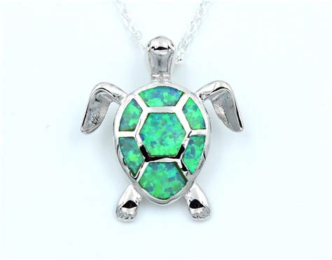 Sea Turtle Pendant Necklace Save The Ocean Wildlife