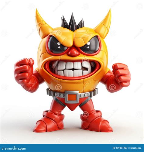 Vibrant Toy Demon A Fusion Of Pop Culture Caricatures And Energetic