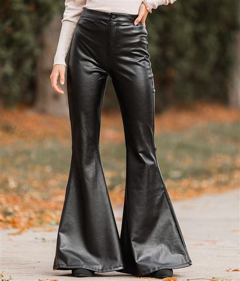 Shinestar High Rise Faux Leather Flare Pant Womens In 2021 Flare