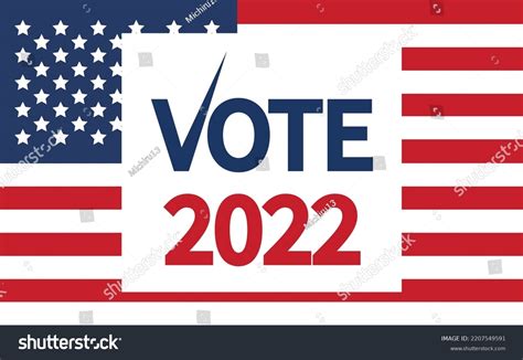 Day Midterm Elections Vote 2022 Usa Stock Vektor Royaltyfri