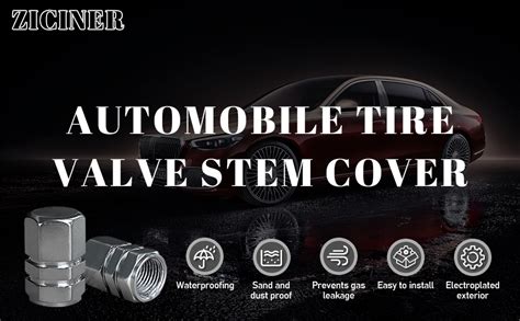 Amazon Ziciner 8 PCS Car Tire Valve Stem Caps Aluminum Alloy