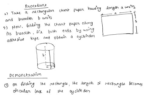 Derive The Formula For Csa And Tsa Of Cylinder Through An Activity