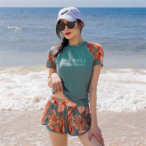 Bộ bơi 2 mảnh quần shorts áo tay ngắn bikini áo tắm nữ chất liệu cao cấp kháng khuẩn chống