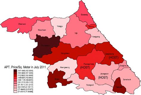 Administrative districts in Gangwon province. | Download Scientific Diagram