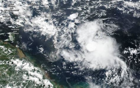 Satellite Photo From Nasa Showing Tropical Storm Gonzalo Heading