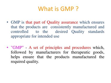 Ppt Good Manufacturing Practices Gmp Powerpoint Presentation Free