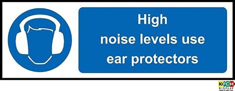 High Noise Levels Use Ear Protectors Safety Sign Self Adhesive