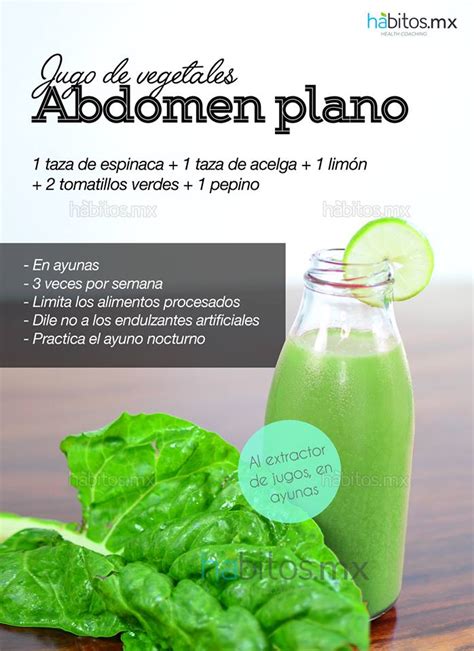 Jugo De Vegetales Abdomen Plano Hábitos Health Coaching