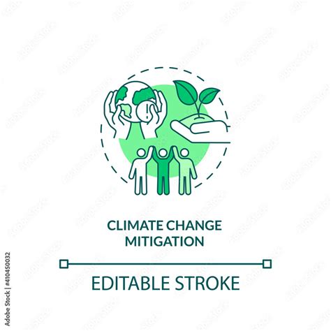 Climate Change Mitigation Concept Icon Organic Waste Reduction Idea