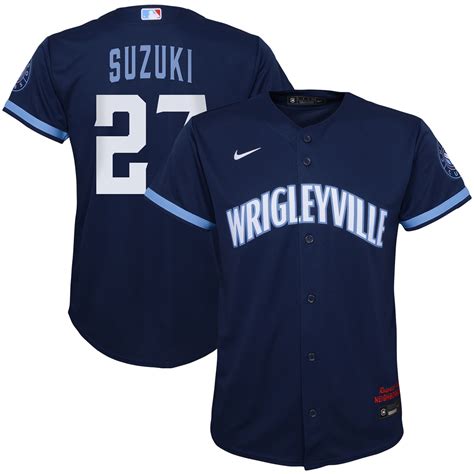 Preschool Nike Seiya Suzuki Navy Chicago Cubs City Connect Script