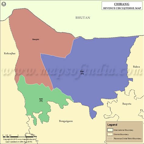 Chirang Tehsil Map Circles In Chirang