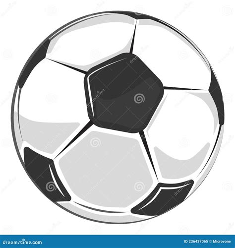 Soccer Ball Icon. Cartoon Football Symbol Stock Vector - Illustration ...