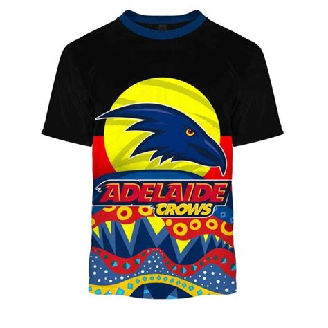 Afl Adelaide Crows Dinky Di Lover Aboriginal Flag X Indigenous T Shirt