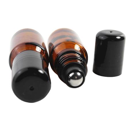 Thick Amber Ml Ml Mini Roll On Glass Essential Oil Bottles With