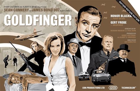 James Bond 007 Goldfinger Unofficial Fan Art 17 X Etsy