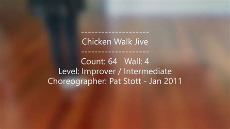 Line Dance Walkthru Chicken Walk Jive Youtube