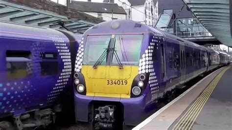 Scot Rail Class 334 Departing Edinburgh Haymarket 21 10 15 Youtube