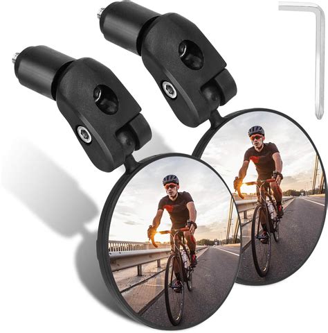 Tagvo Bar End Bike Mirrors Hd Wide Angle Bicycle Rear View Mirrors