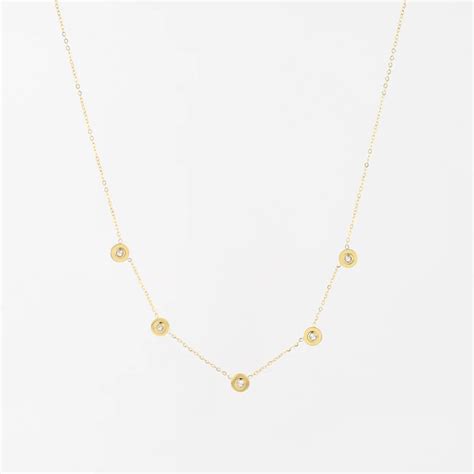 Zag Bijoux Goud Ketting Met Crystal Steentjes Beadle