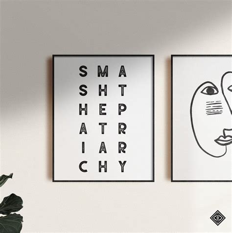 Smash The Patriarchy Feminist Wall Art Feminist Printable Resist Poster