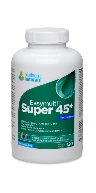 Buy Platinum Naturals Multivitamin Super EasyMulti 45+ for Men at Well.ca | Free Shipping $35 ...