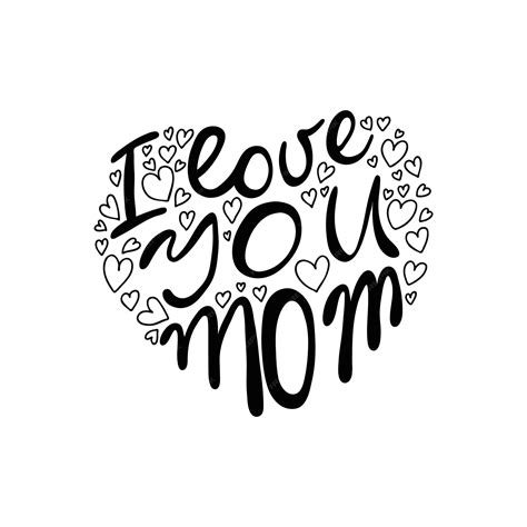 Te Amo Mamá Letras Lindas Para Feliz Día De La Madre Vector Vector