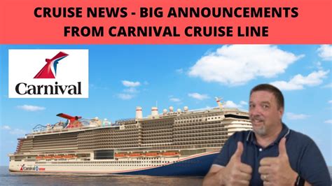 Cruise News Big Announcements From Carnival Cruise Line Youtube