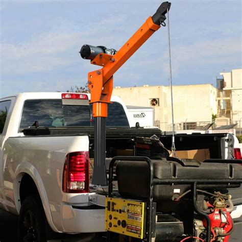 Gripway2200lb Folding Truck Mounted Bed Crane Hoist Lift