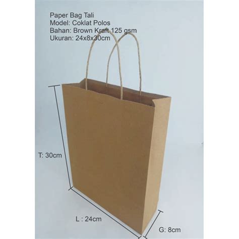 Jual Paperbag Sos L X X Coklat Tali Gsm Jakarta Timur