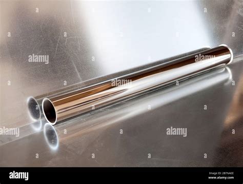 new metal pipe texture background Stock Photo - Alamy