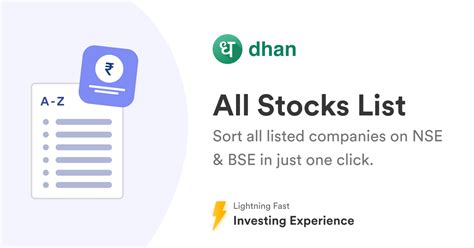 All Stocks List All Listed Companies In NSE And BSE Dhan