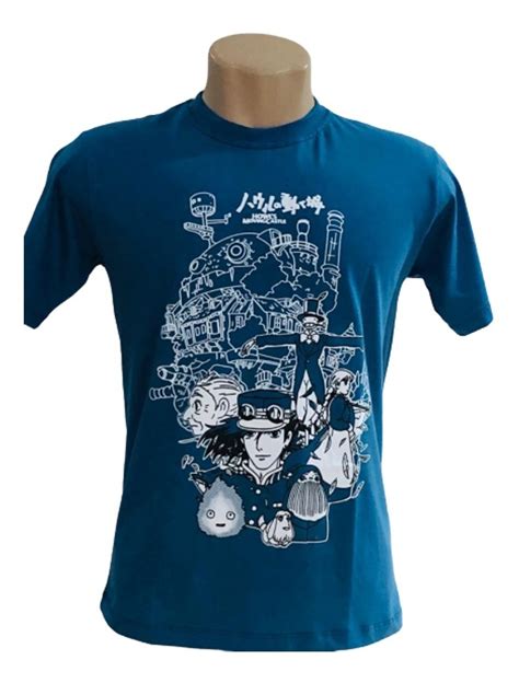 Camiseta Castelo Animado Studio Ghibli Unissex Parcelamento Sem Juros