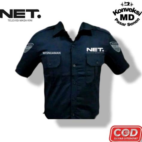 Jual COD Kemeja NET TV Baju NET TV Seragam NET TV Shopee Indonesia