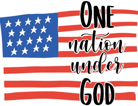 One Nation Under God American Flag Religious 4th Of July Free Svg