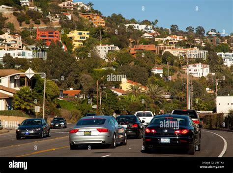 Traffic On Pacific Coast Highway Malibu Los Angeles County