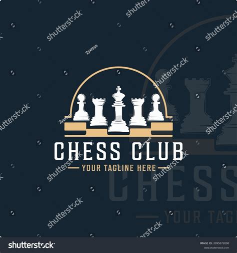 Chess Club Logo Vintage Vector Illustration Stock Vector (Royalty Free ...