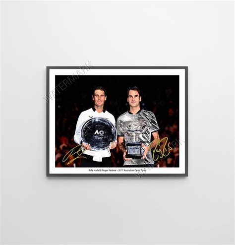 ROGER FEDERER RAFA NADAL SIGNED PRINT POSTER PHOTO AUSTRALIAN OPEN