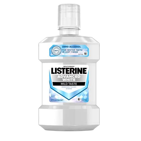 Listerine Advanced White Mild Taste Mouthwash Vodice Za Ispiranje Usta