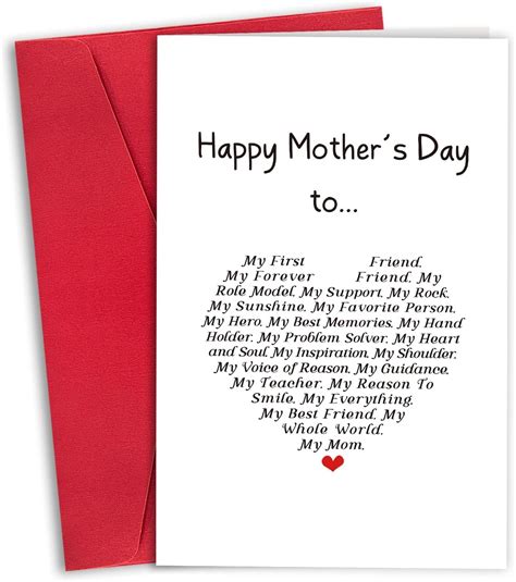 Amazon Rollupjoy Sweet Mothers Day Card For Mom Lovely Mothers