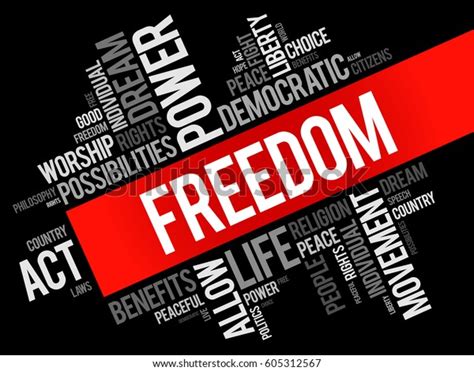 Freedom Word Cloud Collage Social Concept Stock Vector Royalty Free