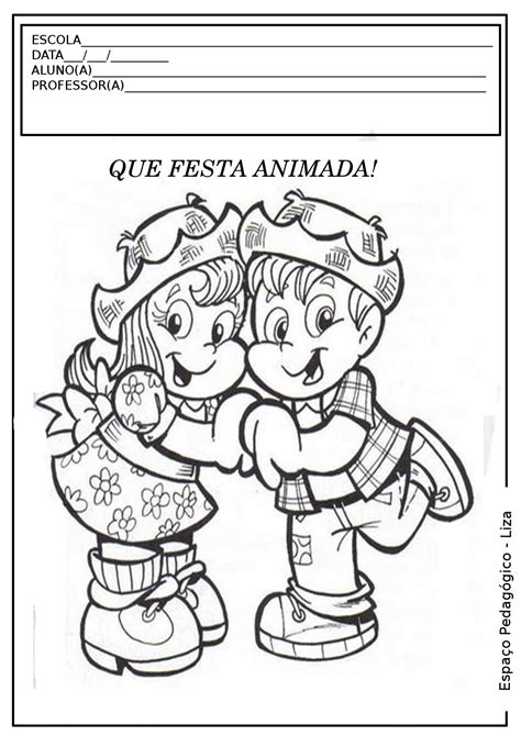 Espaço Do Saber Desenhos Para Imprimir E Colorir Festa Junina