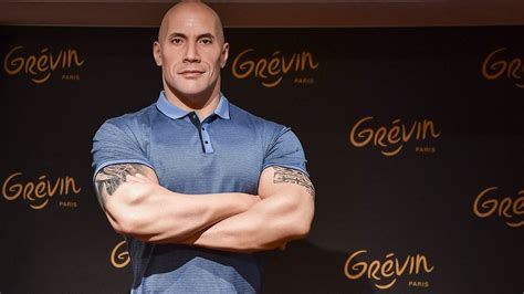 Dwayne The Rock Johnsons Waxwork Is Unveiled In A French Museum With