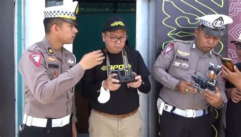 Polda Jateng Uji Coba Tilang Elektronik Pakai Drone