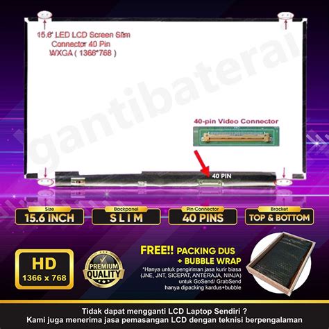 Jual Layar Lcd Led Laptop Inch Pin Slim Shopee Indonesia