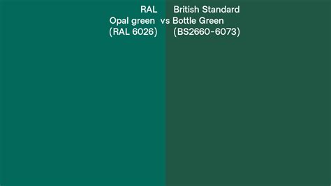 Ral Opal Green Ral 6026 Vs British Standard Bottle Green Bs2660 6073