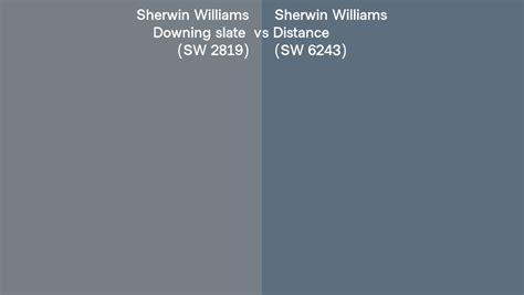 Sherwin Williams Downing Slate Vs Distance Side By Side Comparison