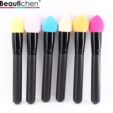 Beauitchen Make Up Sponges With Handle Custom Logo Make Up Brush Black