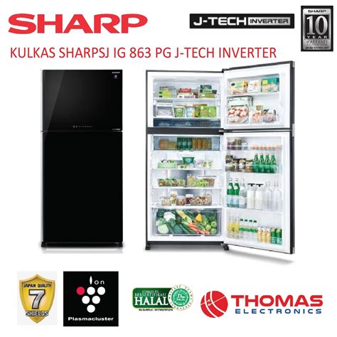 Jual Kulkas Pintu Sharp Sj Ig Pg Lemari Es Dua Pintu J Tech