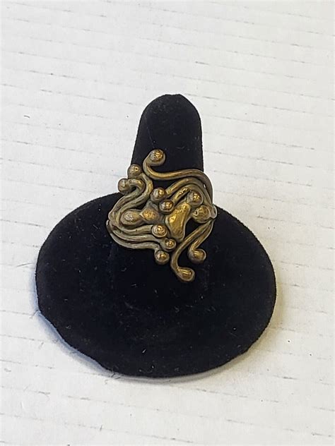 1920s Bronze Art Deco Ring Gem