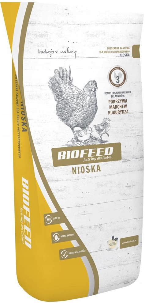 Do hodowli zwierząt Pasza dla niosek 25kg kruszonka Biofeed Ceny i